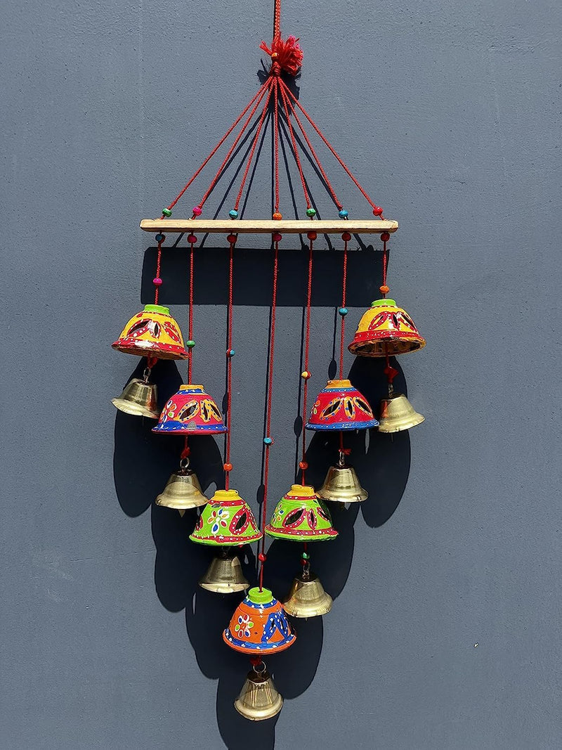  Shree Shyam Art Handcrafted Rajasthani Wind Chime Door/Wall Hanging Decorative Showpiece/Wall Hanging/Home Decor/Home Furnishing/Diwali Gift.