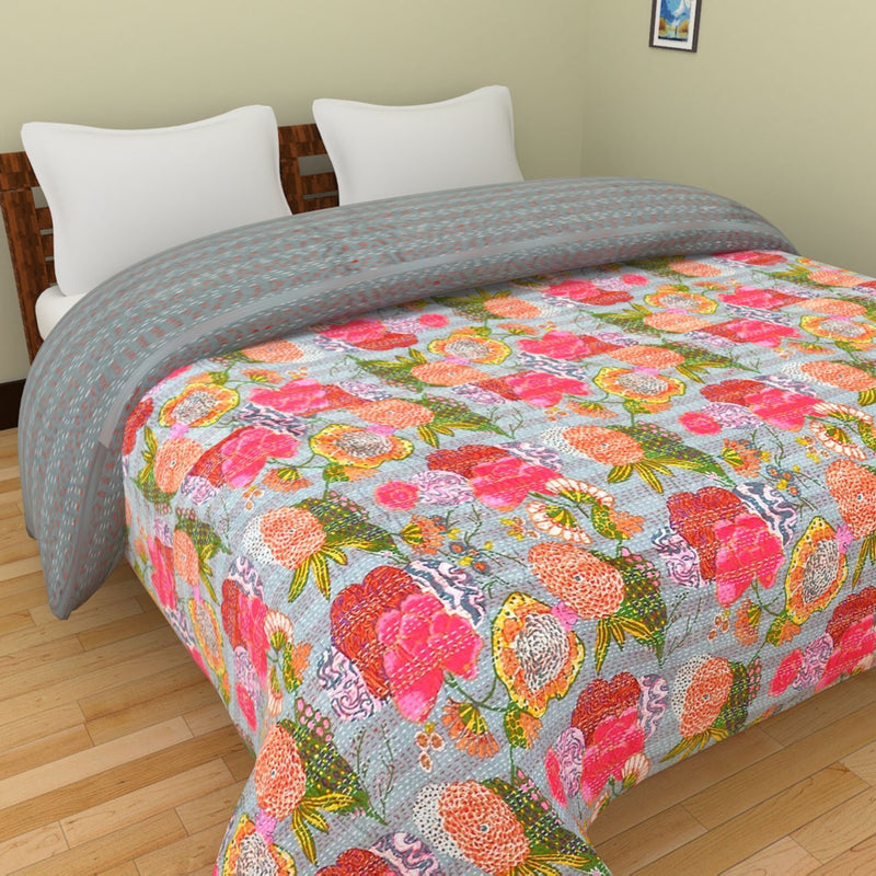 tapestry mart Cotton 200 TC Quilt (Twin_Multicolour)