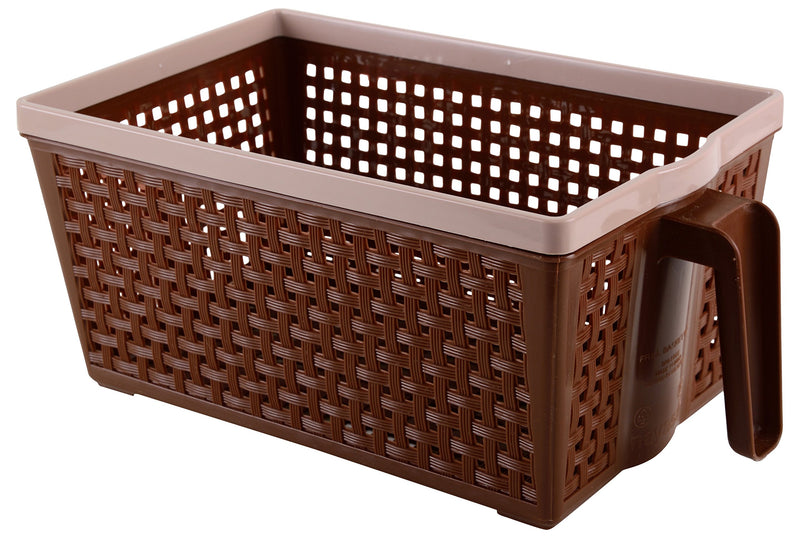Nayasa Plastic Frill Basket, (Brown), 3 Liter