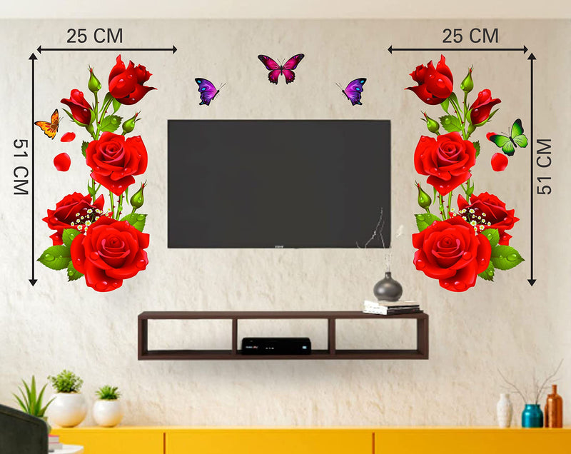 DivineDesigns™ Roses & Butterflies Wall Sticker