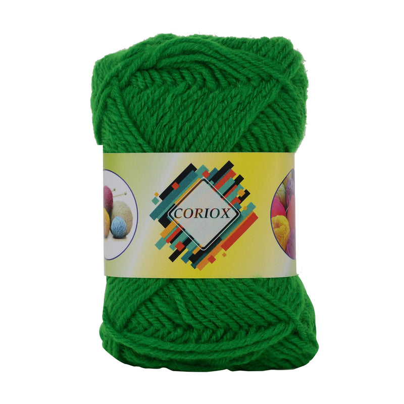 CORIOX Acrylic Wool 4 Ply Yarn for Crochet and Knitting Pack of 6 Ball - 100gms (Green)