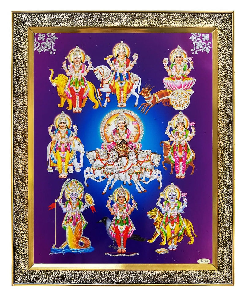 Koshtak navagrah god Photo Frame with Unbreakable Glass for Wall Hanging/Gift/Temple/puja Room/Home Decor and Worship……………