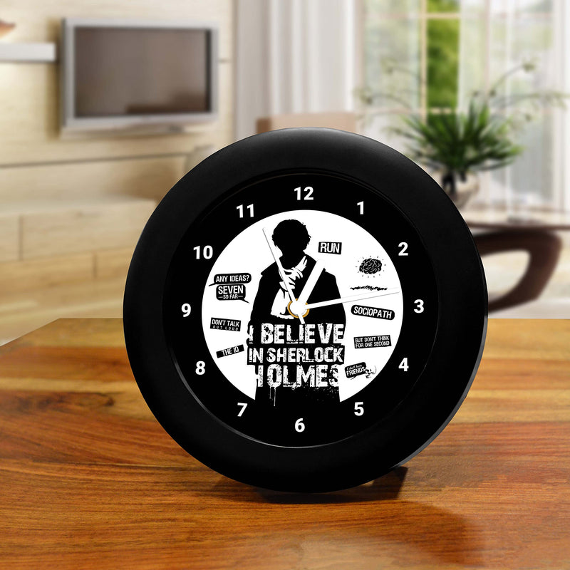 MCSID RAZZ -Sherlock Holmes TV Series Table Clock of Believe in Sherlocked Desk Clock for Home Decor | Table Clock for Office,Gift Set Birthday Gift