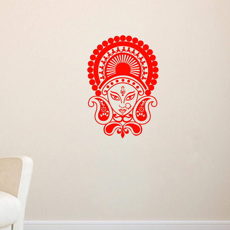 Sticker Hub Maa Durga Wall Stickerfor Living Room -Bedroom - Office - Home Hall Decorative Stickers 57cm x41cm AS163