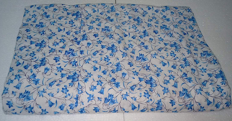 j Shree Summer Special Anti-Pilling Super Soft Cotton Floral Print Double Bed Dohar/ Summer Ac Blanket- Blue Iris Flowers