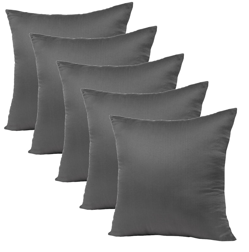 Vlysium Perfect Sleeper 20x20 Inch (50x50 cm) Hotel Quality Premium Soft Polyester Fiber Cushion Filler - Set of 5 (Grey)