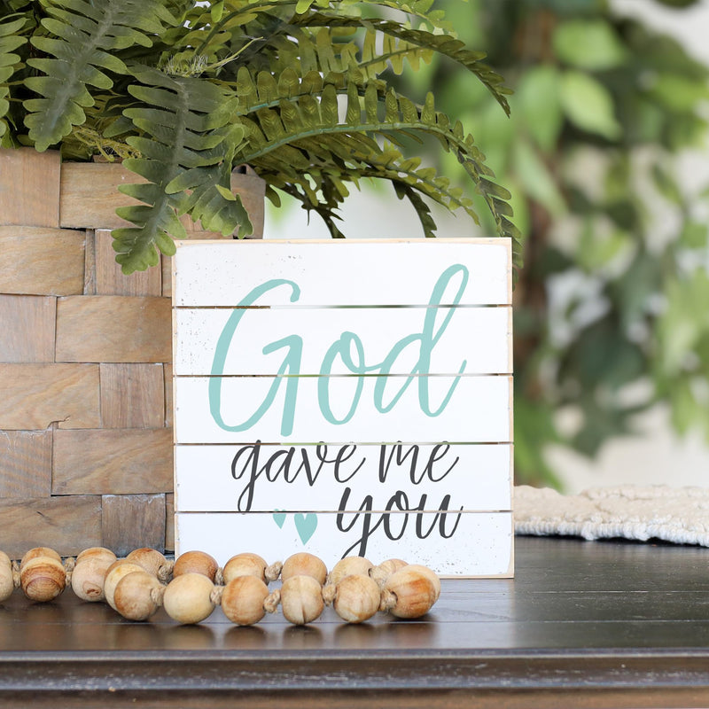 Sincere Surroundings PET11208 God Gave Me You 8 x 8, White