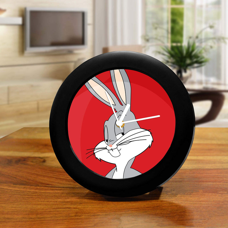 MCSID RAZZ- Looney Tunes -Bugs Bunny Design Table Clock Desk Clock |Table Clock for Office, Birthday Gift Officially Licensed by Turner Entertainment Co, USA (India)