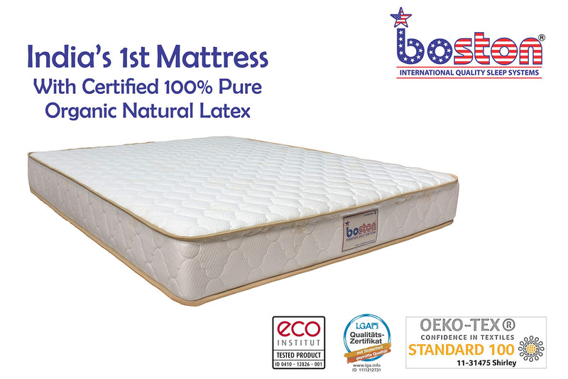 Boston Organic 10 Inch 100% Pure Certified Natural Latex Single Size Mattress (78 x 35 x 10 Inch)