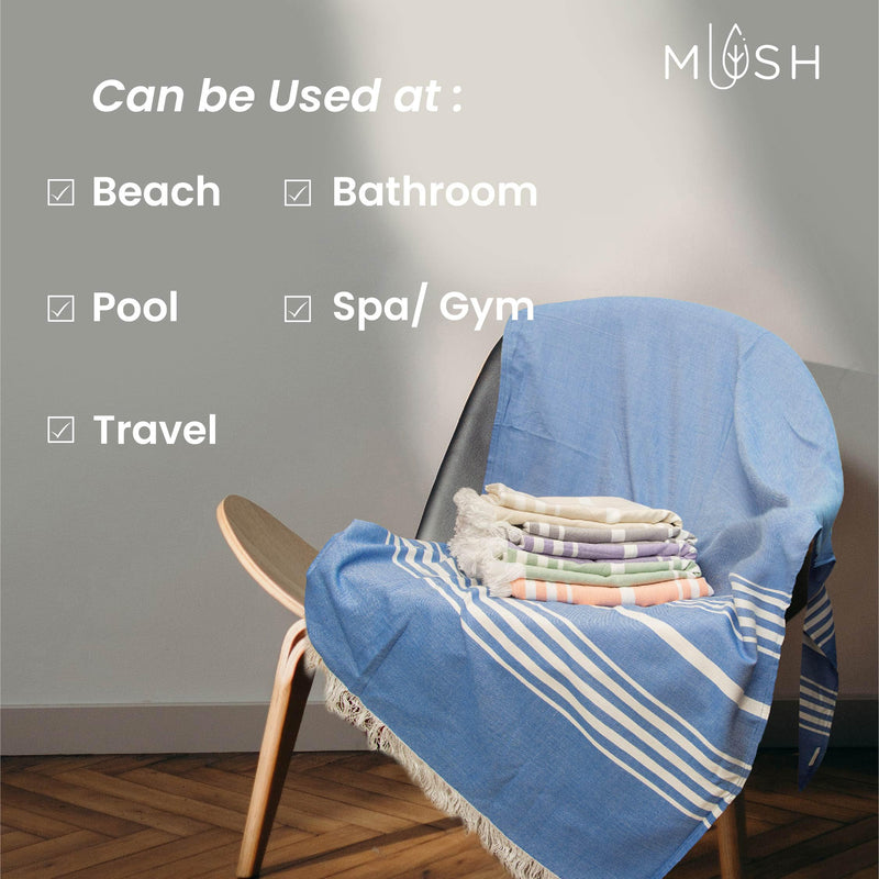 Mush 100% Bamboo Large Bath Towel | Ultra Soft, Absorbent, Light Weight, & Quick Dry Towel for Bath, Travel, Gym, Beach, Pool, and Yoga | 75 X 150 cms (Set of 1, Peach)