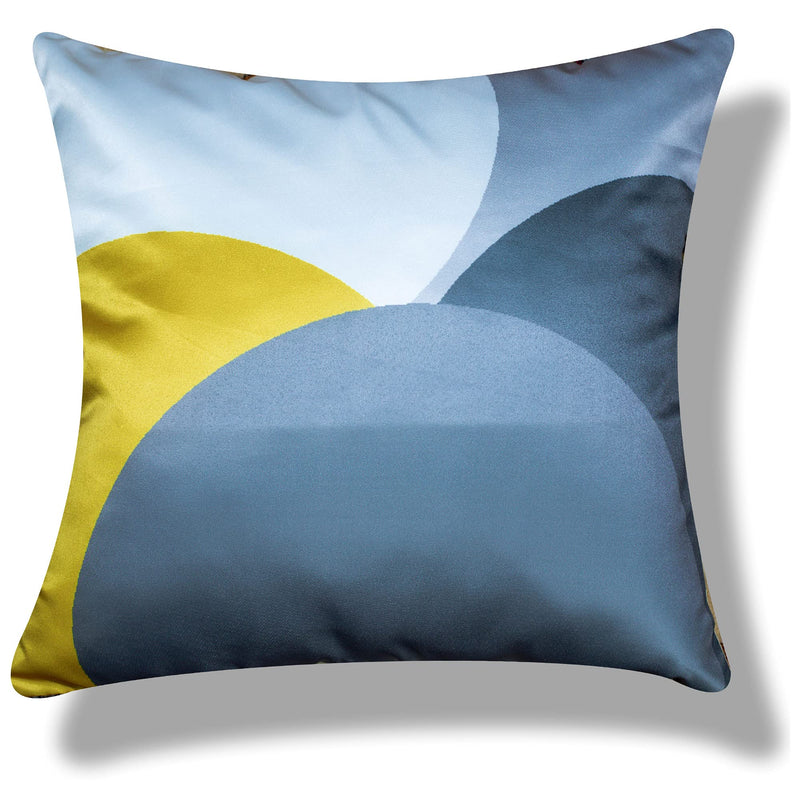 Vendola Canary Microfiber Satin 250TC Cushion Pillow Covers, Multicolor, Set of 5 (16X16 Inches, Canary)