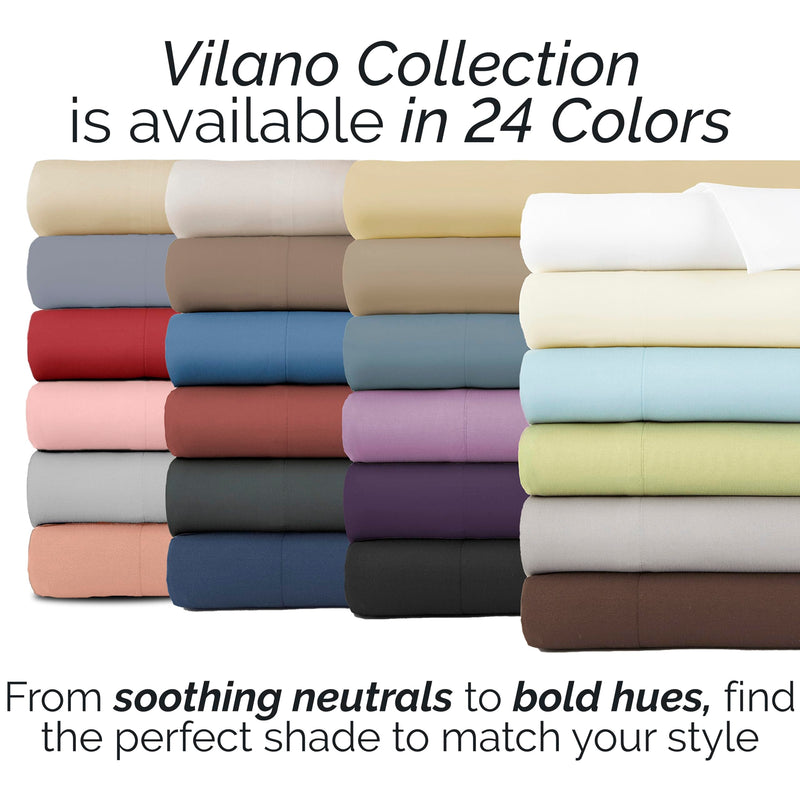 King, Marsala (Terra Cotta) : Southshore Fine Linens - Vilano Springs - 6 Piece - Extra Deep Pocket Sheet Set, King, Marsala (Terra Cotta)