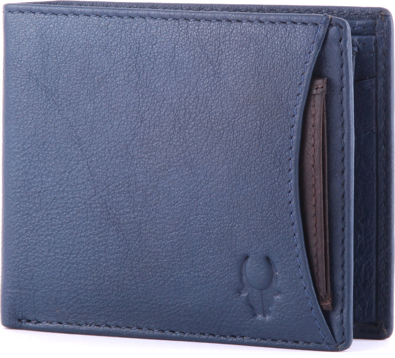 WildHorn Classic Blue Leather Wallet for Men (Blue) (Blue)