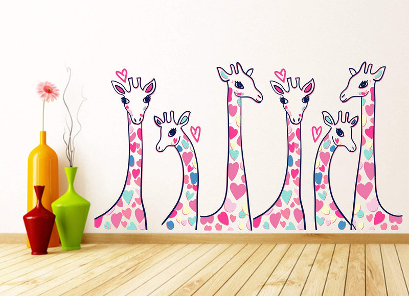 Tuffuk Giraffes Large Vinyl Wallstickers for Home Decorations(80 cm x 50 cm)5TZ248