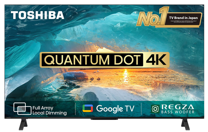 TOSHIBA 139 cm (55 inches) 4K Ultra HD Smart QLED Google TV 55M550MP (Black)