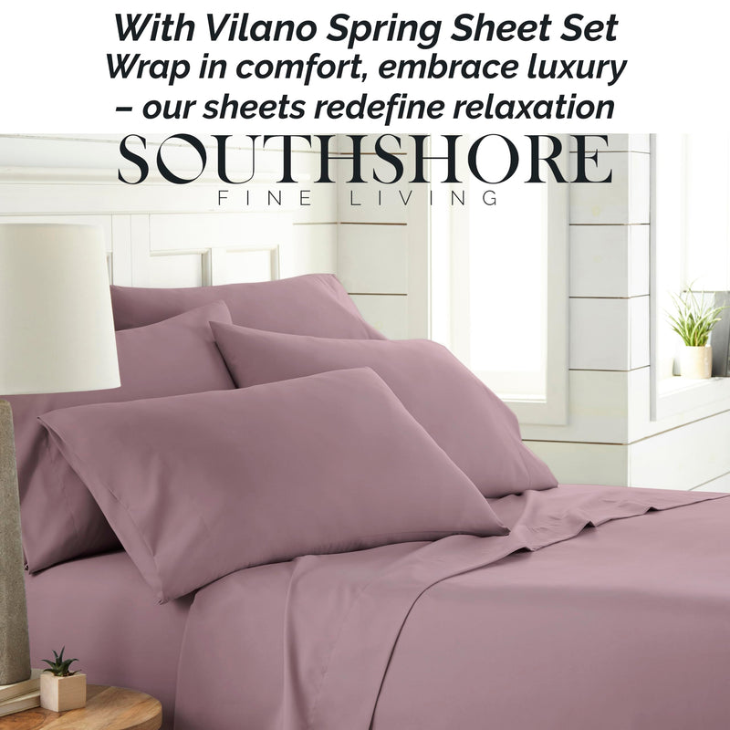 King, Lavender : Southshore Fine Linens - 6 Piece - 21 Inch - Extra Deep Pocket Sheet Set (King, Lavender)