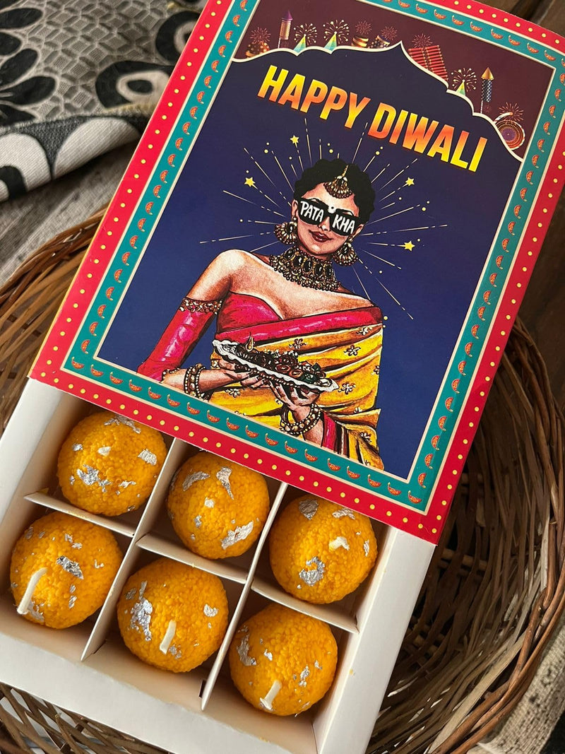 Sugar’s Daddy Diwali Decorative Soy Wax Candles | Festive Gifting and Home Decoration | Candles for All Festival (Diwali spcl Laddoo candles pack of 12)