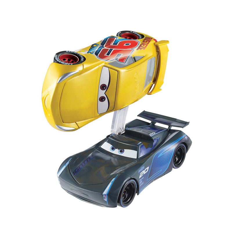 Disney/Pixar Cars 3 Flip To The Finish Rust-eze Cruz Ramirez & Jackson Storm Vehicles