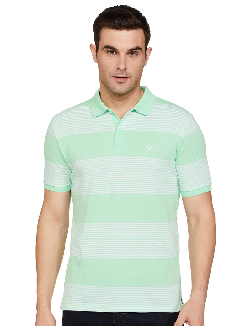 Allen Solly Men's Regular Fit T-Shirt (ASKPCURGFB22826_Green 2XL)