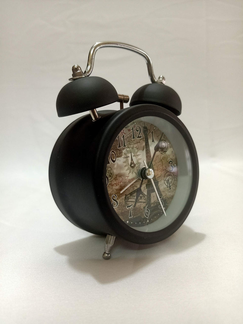 Sri Sainath Enterprises Table Clock/Black Colour Table Clock with ALARAM/Size:- 4 in Height, 3 in Width.