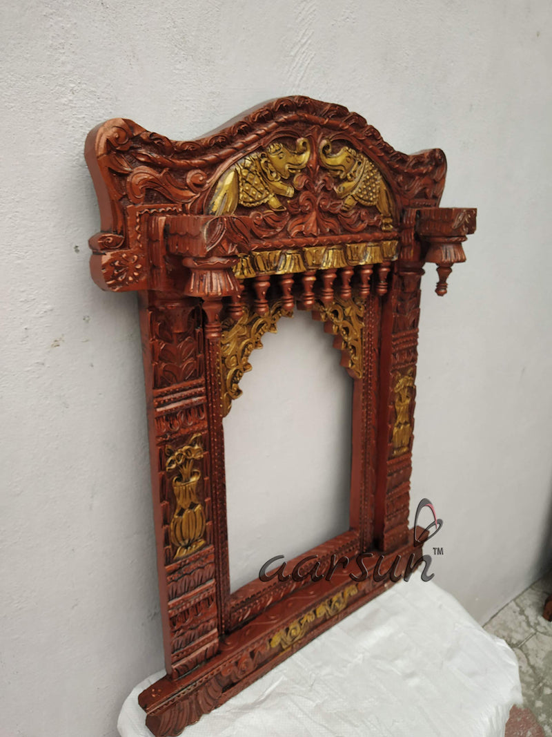 Aarsun Handcrafted Traditional Wooden Jharokha/Wood Frame Home Decor