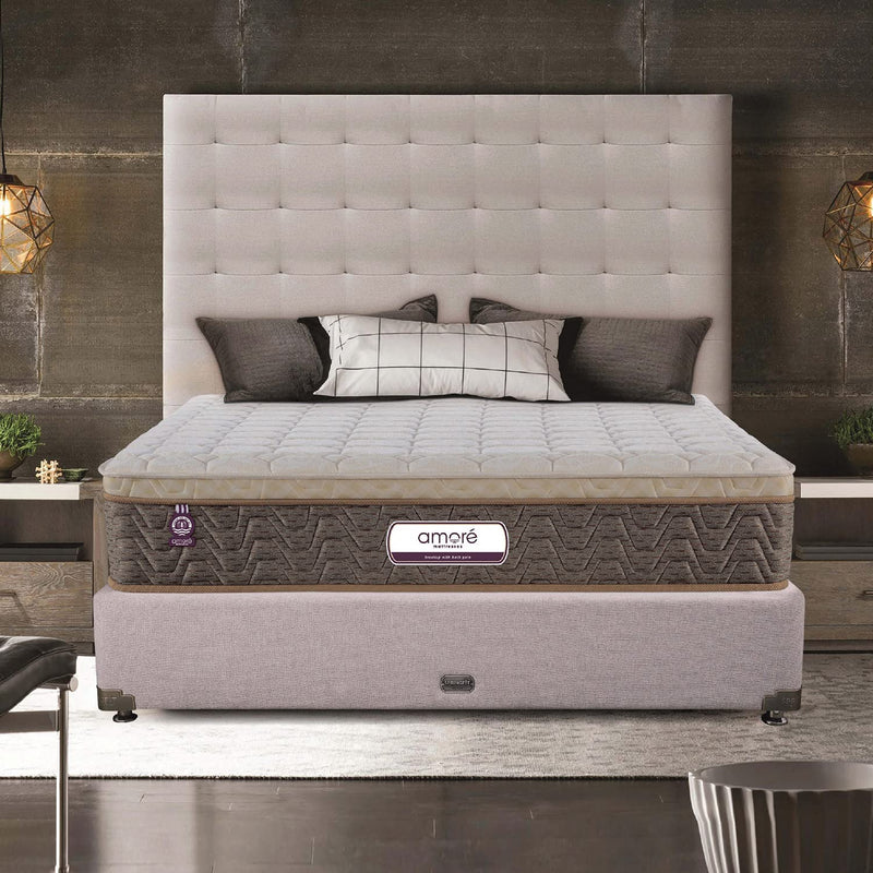 Amore Medico 8 Inch Eurotop Bonnell Spring & HR Foam Queen Size Mattress (78" X 60" X 8" Inch)