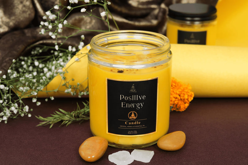 Anshil Positive Energy Candle with White Quartz Crystal Spell | Ritual Candle | Reiki Energised Candle 50-55 Burning Hours Time (Large Hexa)[GET Free Surprise Gift with Every Order]