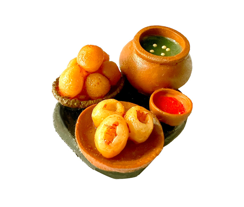 the monument shop pani Puri Miniature Food 3D Fridge Magnet Best Souvenir Gift 100% Made in India