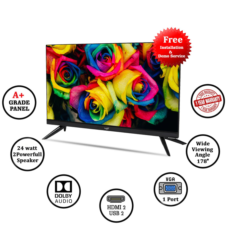 LumX 80 cm (32 Inches) HD Ready LED TV 32ZA532 (Black) (2021 Model)