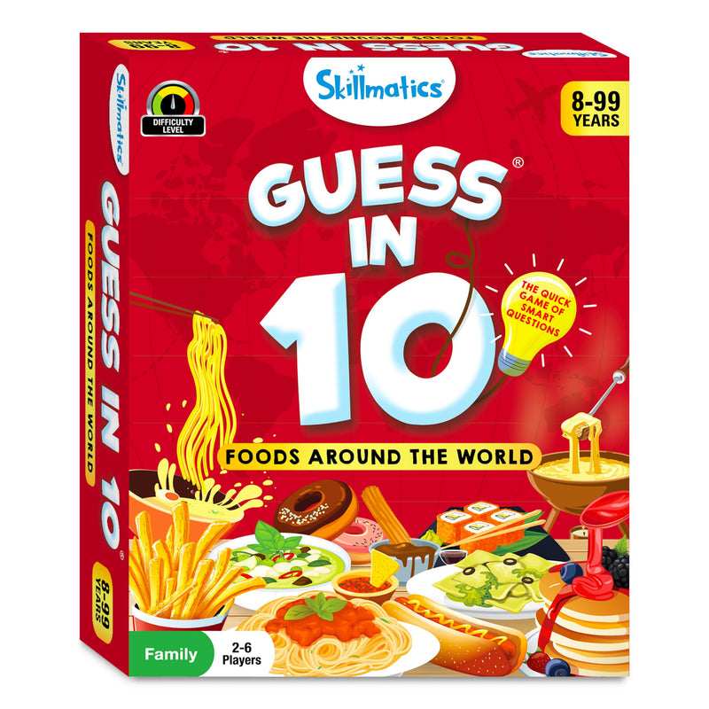 Skillmatics Card Game - Guess in 10 Foods Around The World, Educational Travel Toys for Boys, Girls, and Kids Who Love Board Games, Geography and History, Gifts for Ages 8, 9, 10 and Up