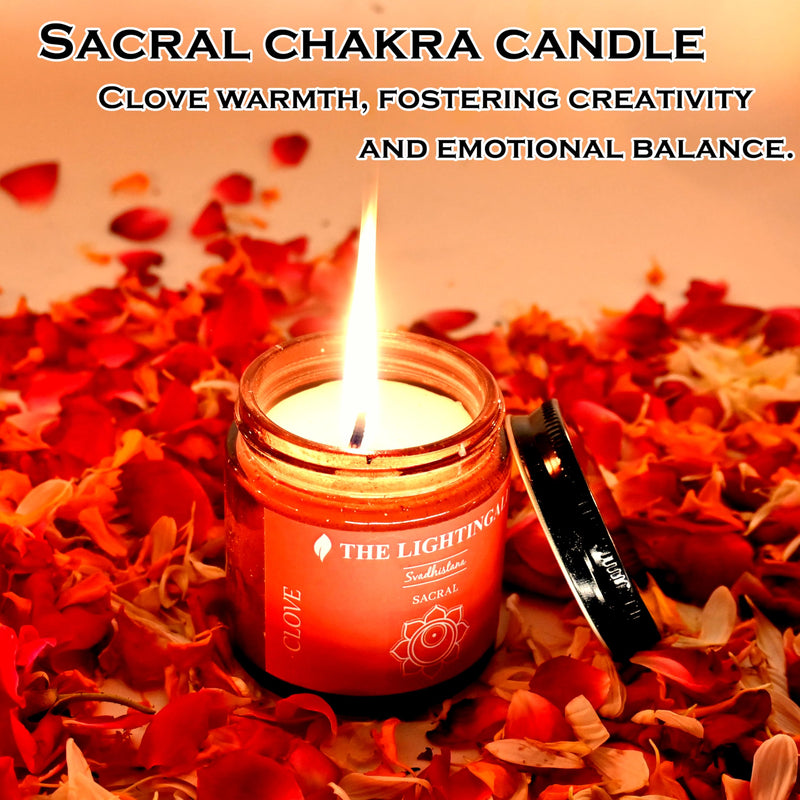 THE LIGHTINGALE Big Jar Scented Wax Glass Multi Fragrance with Seven Chakras Name Candle for Birthday, Diwali, Christmas, Office, and Home.