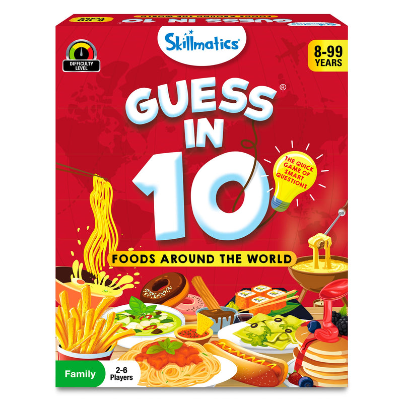 Skillmatics Card Game - Guess in 10 Foods Around The World, Educational Travel Toys for Boys, Girls, and Kids Who Love Board Games, Geography and History, Gifts for Ages 8, 9, 10 and Up