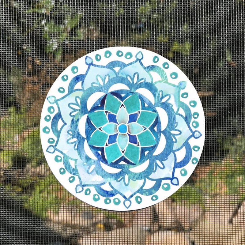 Blue Mandala : Screen Door Magnets – Twist, Click and Lock - Keep People and Pets from Walking into a Screen Door