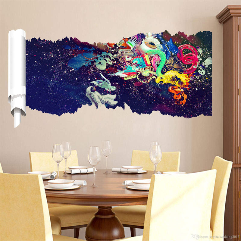 Gadgets wrap Psychedelic 2 Scratched Paper roll Style Wall Decal (50cmx90cm)