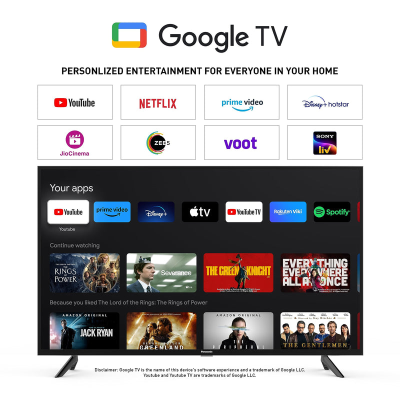 Panasonic 80 cm (32 inches) HD Ready Smart LED Google TV TH32MS660DX (Black)