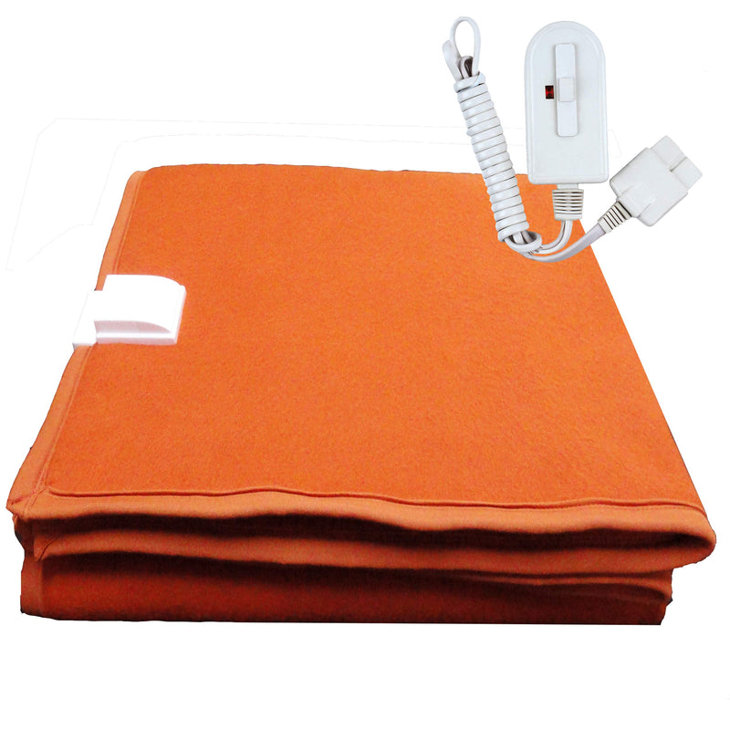 Winter Care Entirely Made in India A-One Single Medium Bed Electric Blanket Saffron (115 x 150 cm)