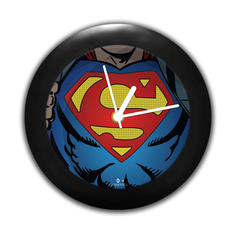 MCSID RAZZ- DC Comics -Superman Revealed Table Clock Gift Set Birthday Gift Official Licensed by Warner Bros, USA