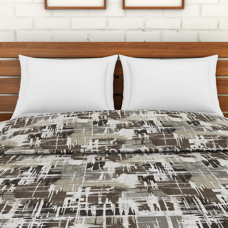 Spaces Atrium Geometric Dark Brown 1 Double Quilt