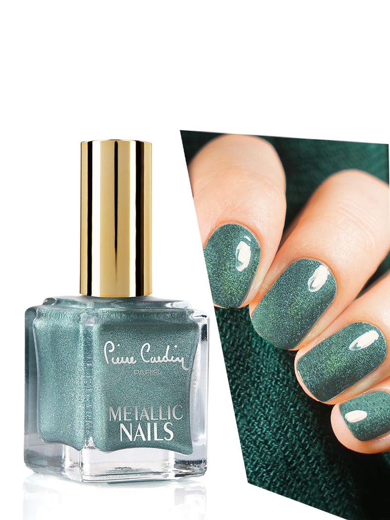 Pierre Cardin Paris Metallic Nail Paint, Shining, Green 119, Long Lasting Luxury Polish with Perfect Tenacity, Cruelty-Free, Vegan, Eco-Friendly, Non-Toxic Formula