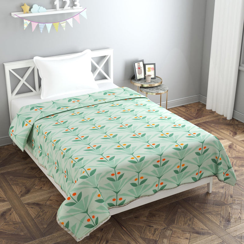 Nirwana decor Dohar Double Bed | 250 GSM | Blanket Double Bed, Dohar, Quilt, Cotton Dohar, AC Blanket, Reversible, Soft Light-Weight Bed Blanket (60 * 90) (Green)