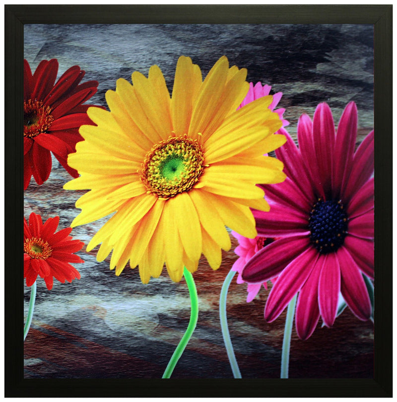 SAF Special Effect Textured Floral Painting (SANFO70, 25 cm x 3 cm x 25 cm) SANFO70