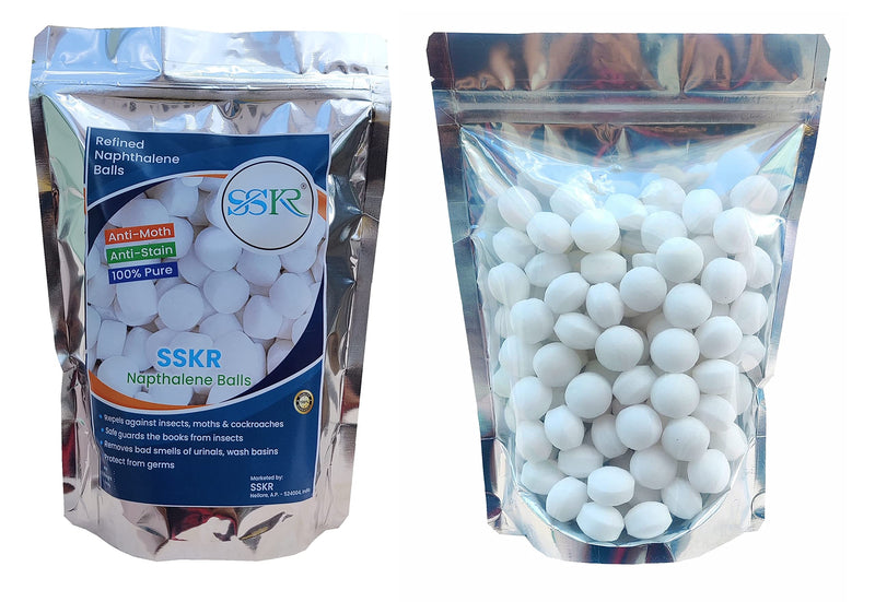 SSKR Napthalene Balls for Clothes and Shelves and Toilets - Pack of 430 Grams