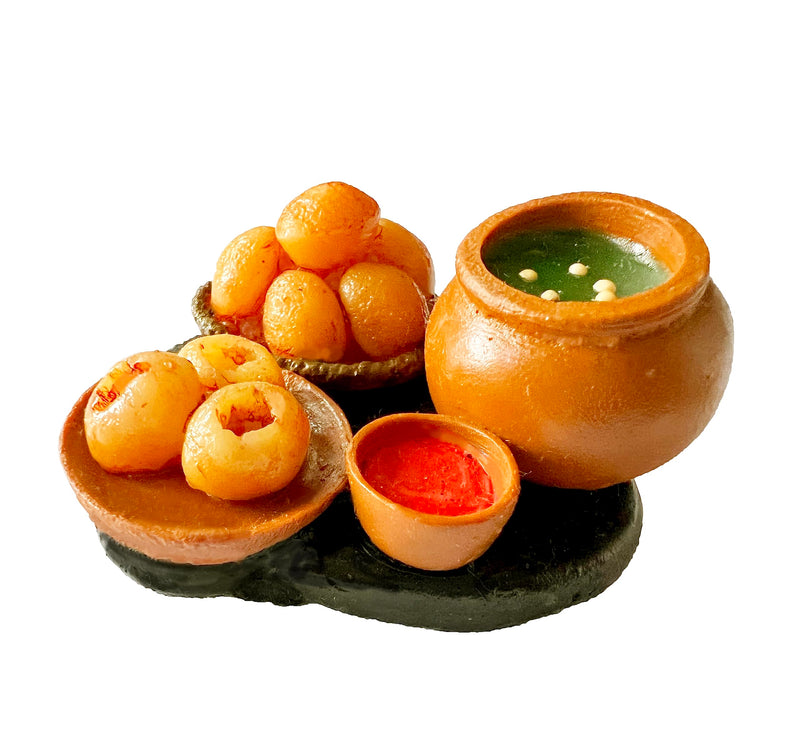 the monument shop pani Puri Miniature Food 3D Fridge Magnet Best Souvenir Gift 100% Made in India