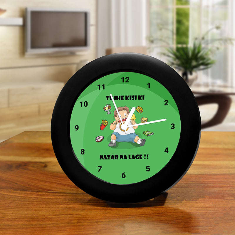 MC SID RAZZ - Nazar Na Lage - design table clock | Desk Clock for Home and Office,Best gift for friends