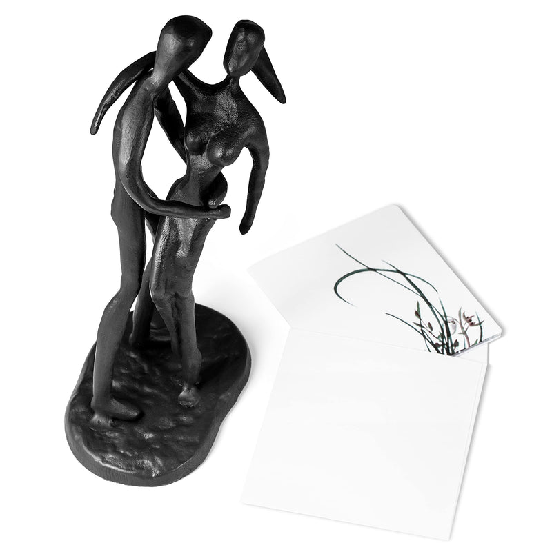 Sennesy Handcrafted Couples Sculpture - Romantic Iron Statue