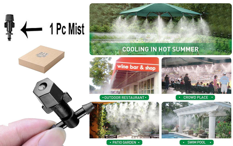 DIY Crafts Outdoor Misting Cooling Sprayer System Kit Watering Irrigation Nebulizer Sprinkler (Only 360° Misting Nozzle) (20 Pcs, Only 360° Misting Nozzle)