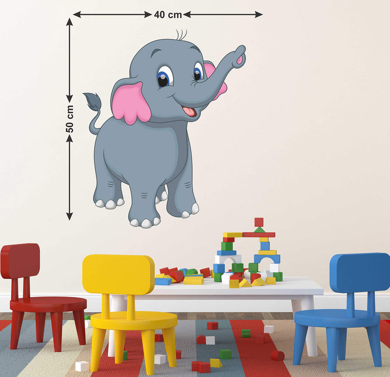 Tuffuk Elephant Large Vinyl Wallstickers for Home Decorations(40 cm x 50 cm)4TZ228