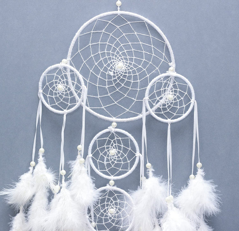 CHAKSHIT CREATIONS Dream Catcher Wall Hanging for Home Decor (White)