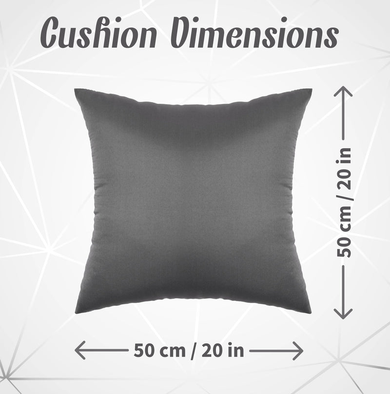 Vlysium Perfect Sleeper 20x20 Inch (50x50 cm) Hotel Quality Premium Soft Polyester Fiber Cushion Filler - Set of 5 (Grey)