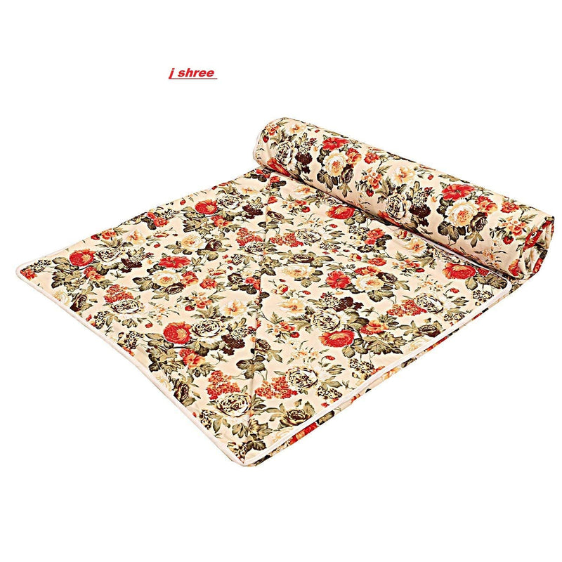 Kannu Microfiber Soft and Light Weight Designer Flower Floral Design Print Reversible Single Bed AC Blanket/Dohar/Quilt